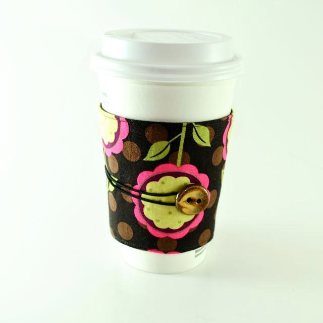 Coffee Cup Cozy - Bold Blooms