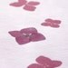 Hydrangea - pressed flower Letterpress Wedding Invitation - fuchsia on white