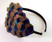 SIMONE peacock feather headband