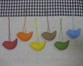 Felt bird ornament (rainbow mix)