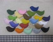 6 felt bird ornament your choice