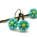 Summer Daisy Resin Cabochon Earring and Bobby Pin Set