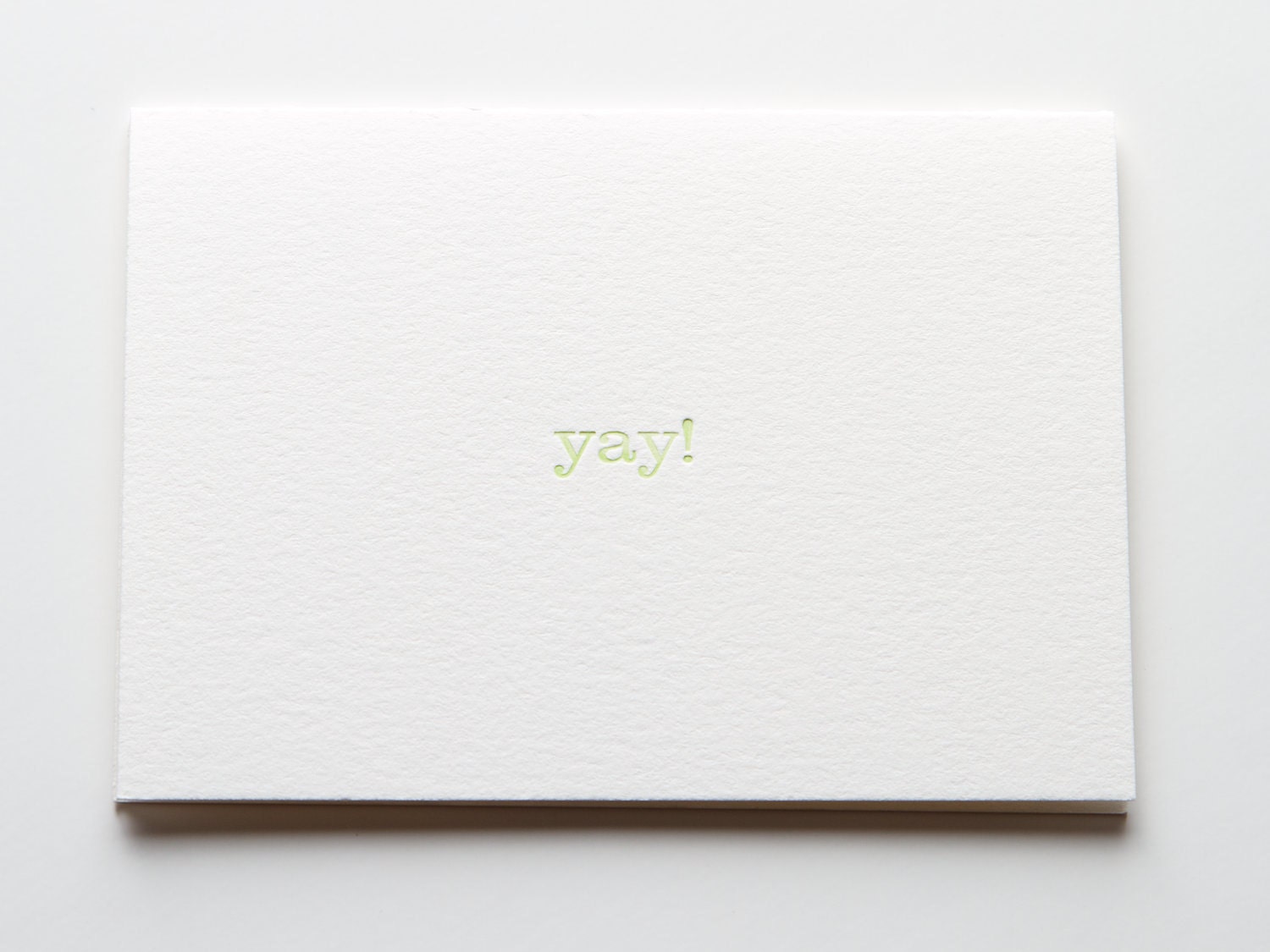 yay - letterpress greeting card