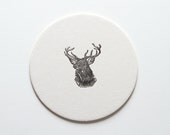 Buck Coaster - Letterpressed 4" Round Coaster