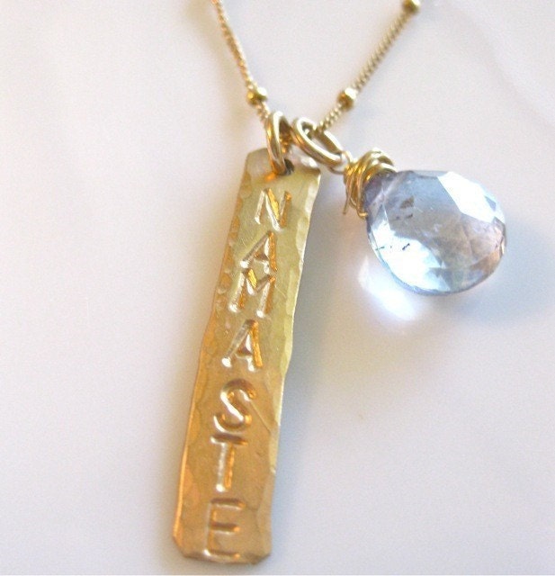 Gold Namaste Necklace / "Divine Greetings"