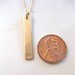 Gold Bar Charm Necklace - The Long Bar Initial in Gold