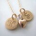 Petite Initial Love - in gold and script