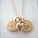 Petite Initial Love - in gold and script