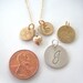 Petite Initial Love - in gold and script