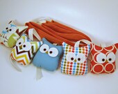 Owl Garland /banner party decor/ designer fabrics