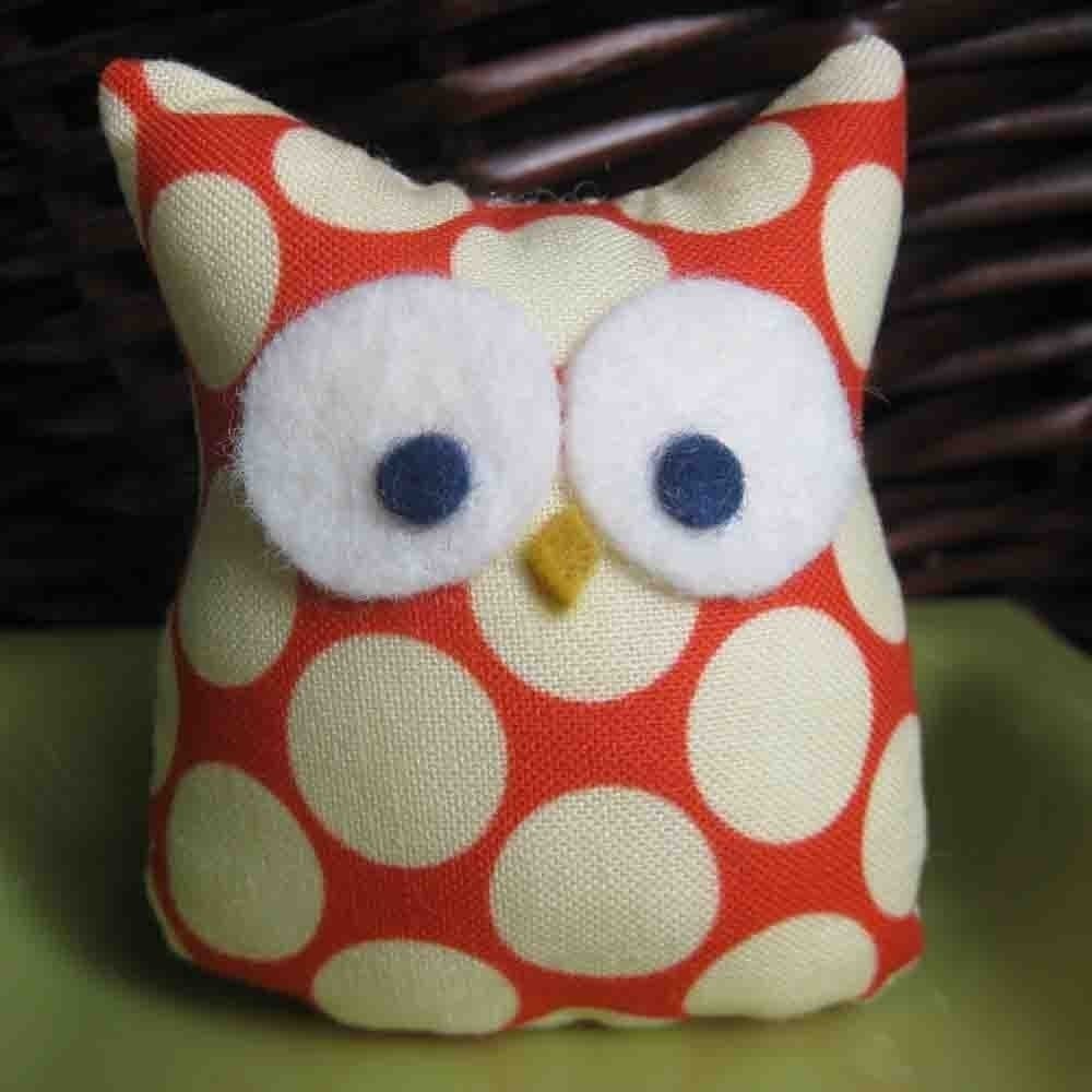 mini owl....Amy Butler fabric....party favor....stocking stuffer