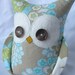 2 Owl Bookends, Doorstops, Paperweights Amy Butler fabric