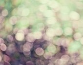 Visions of Sugar Plums - 20x30 Purple and Mint Abstract Art - Fine Art Photography Print - Circles of Light and Bokeh - Home Decor Photo