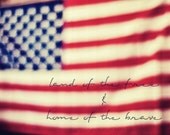 American Flag 11x14 Fine Art Photography Print - "Home of the Brave" - 4th of July Seasonal Americana USA Home Decor Photo