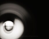 Tunnel Vision - 24x36 Circular Black and White Abstract Home Decor Photo - Fine Art Photography Print - Dramatic Geometric Modern Art