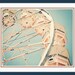 Under the Ferris Wheel - 16x20 Fine Art Carnival Photography Print - Retro Inspired Midway Home Decor Photo in Smokey Blue and Burnt Orange