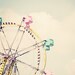 Retro Ferris Wheel - 11x14 Fine Art Carnival Photography Print - Mint Green Cotton Candy Pink and Yellow Ride Nursery Home Decor Photo