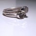 Sterling silver and conflict free rough diamond stacking set