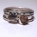 Custom sterling silver and conflict free Canadian rough diamond stacking set