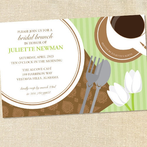 Sweet Wishes 20 Chocolate Bridal Brunch Invitations - Custom Quantities (As Low as 1.19 Each) Il_170x135