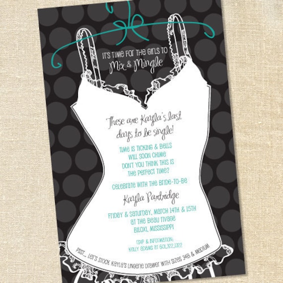 Sweet Wishes 20 Bridal Shower Lingerie Bachelorette Party Invitations - Custom Quantities (As Low as 1.19 Each) Il_570xn