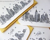 Atlanta, Georgia - United States - City Skyline Series - Notecards (8)