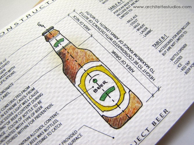 Project Beer - Blank Architecture Construction Card