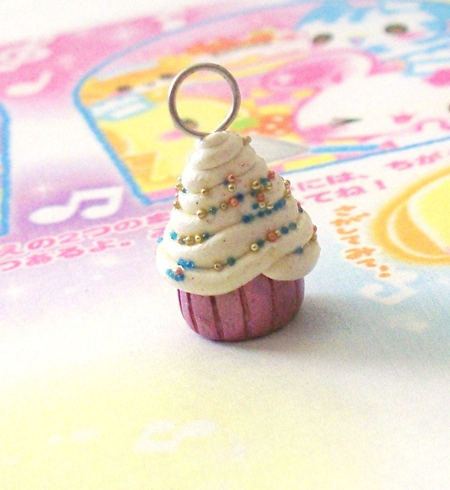 Yummy Pink Cupcake Charm