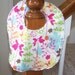 Baby Bib--chenille butterfly floral bib