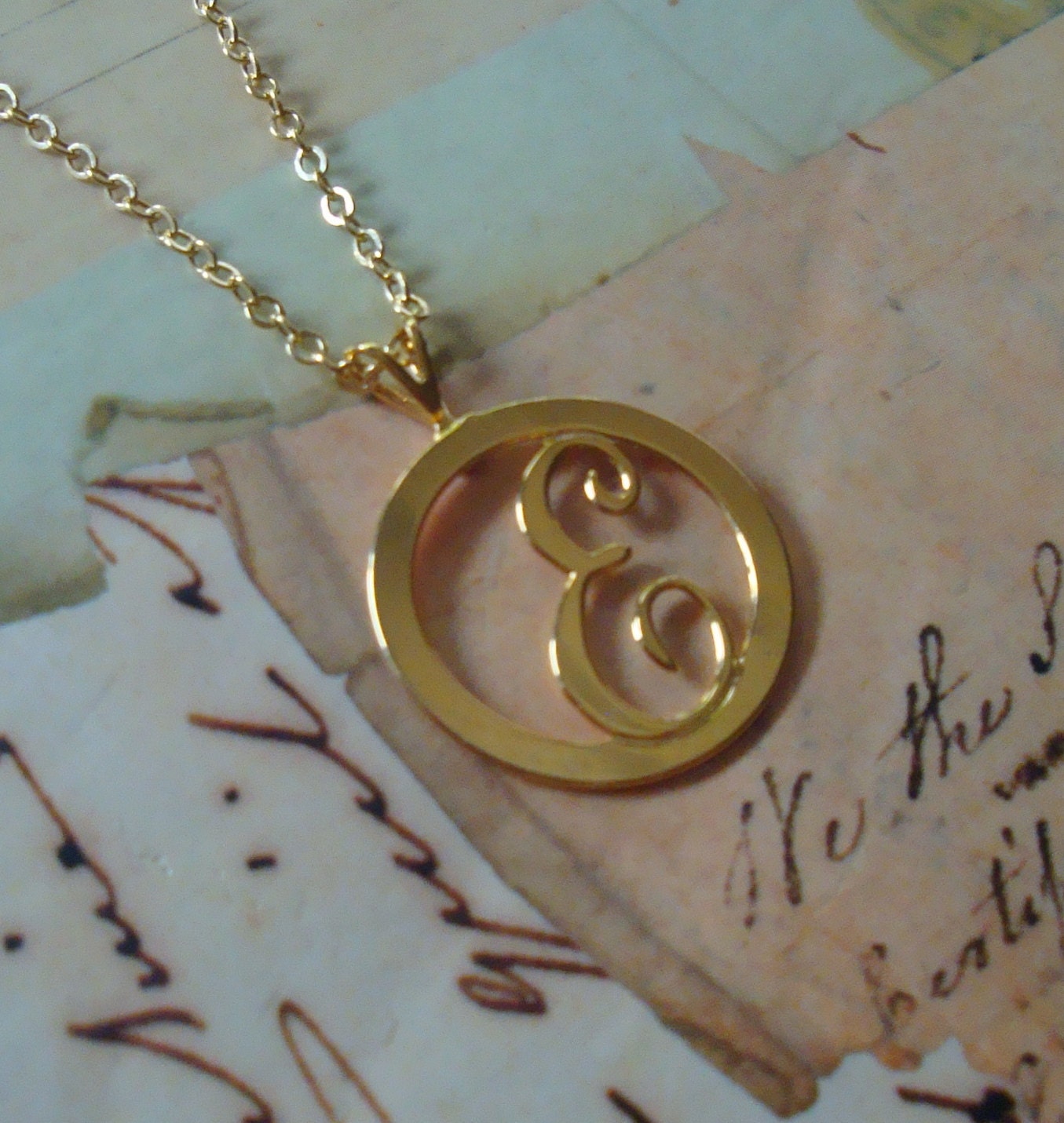 Initial Necklace- E