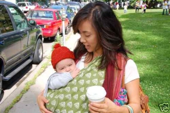 Reserved for makepienotwar - ReversibleBaby Pouch Sling Carrier-Custom Print-Colors and Size
