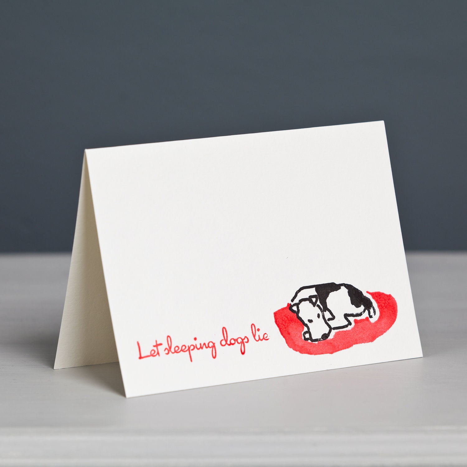 Let Sleeping Dogs Lie Greeting Card
