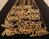 Custom Nameplate Gold Vermeil