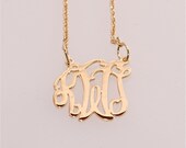 Custom Gold Vermeil Small Monogram