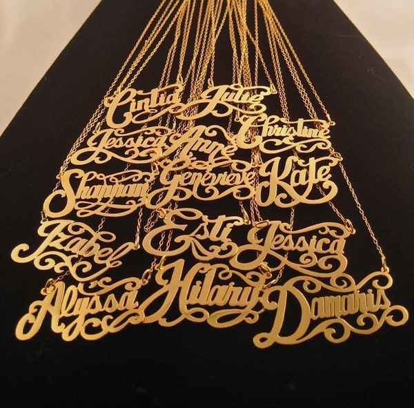 Custom Nameplate Gold Vermeil