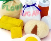 Baking Ingredients Wool Felt Play Food Set