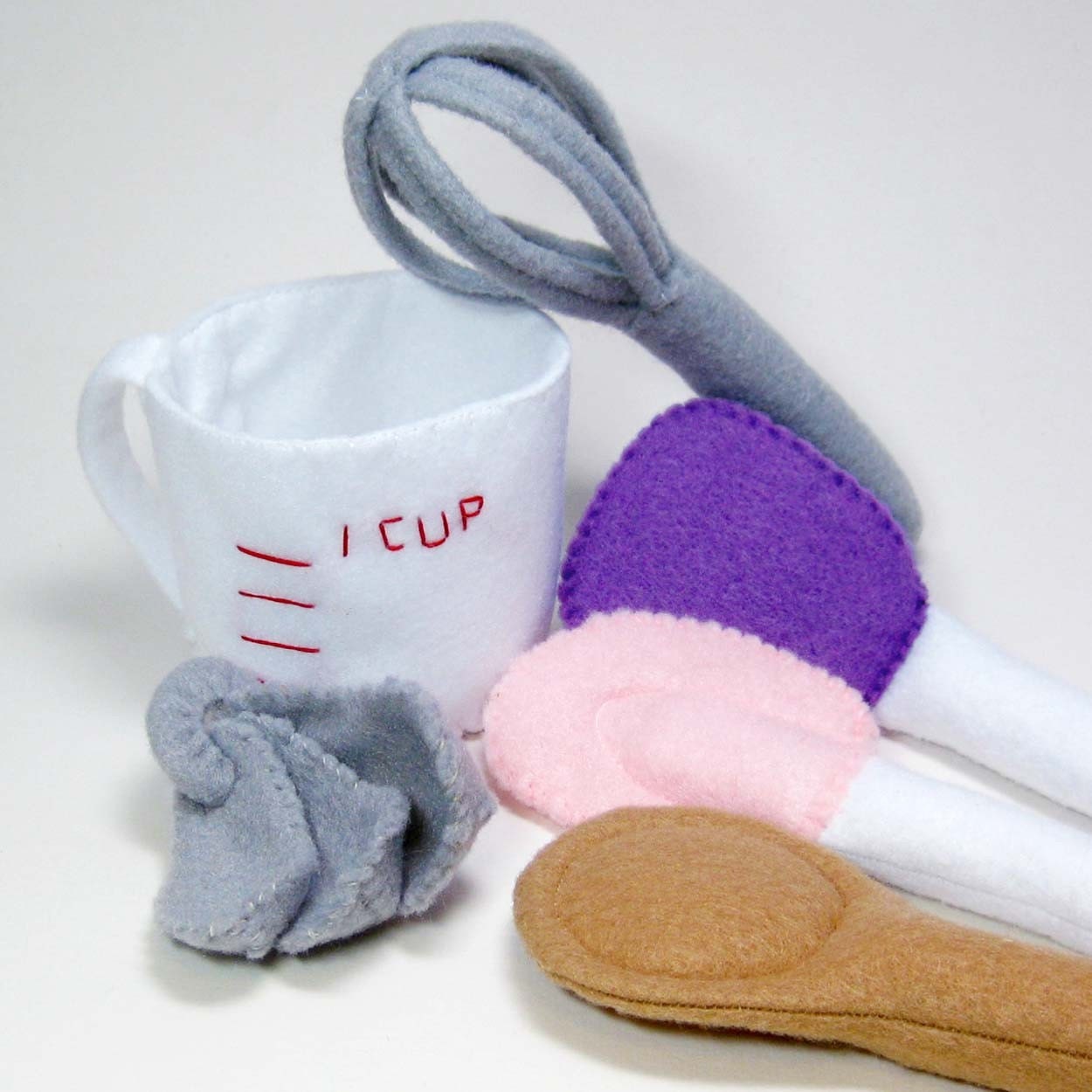 Kitchen Utensil Felt Play Food 6 Piece Set