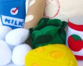 Grocery Market Bag Felt Play Food Set