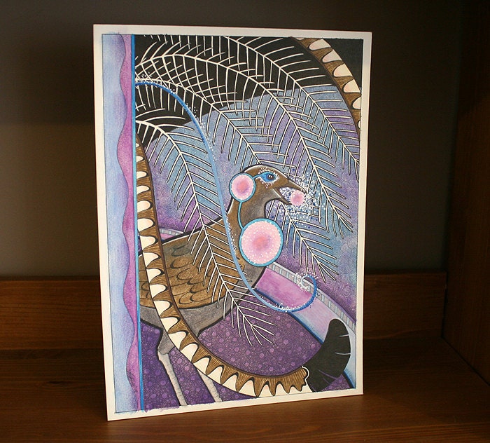 Original Listening Lyrebird as Totem