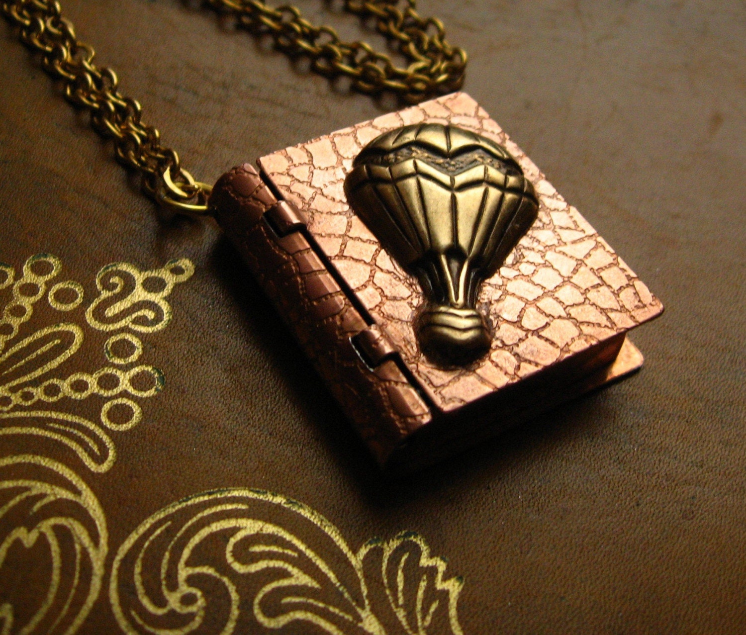 The Take Flight Locket - vintage luggage locket