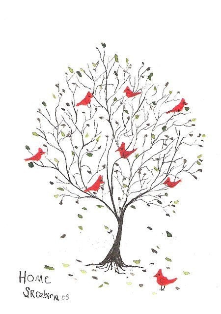 ACEO, We Are Home, 2.5 x 3.5 inch, Reproduction, FREE SHIPPING in U.S.,  by SR Ozbirn