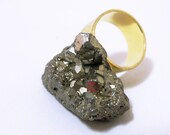 Pyrite Druzy Ring