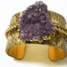 Amethyst  Leather Cuff
