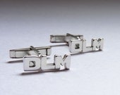 Sterling silver Cuff Links , Made to order, Monogram Cufflinks, Personalized Cuff Links