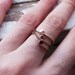 Stacking Rings - Set of 3 - Elegant casual, eternity rings, stackers, thin ring, Sterling silver and copper, Made to order in your size