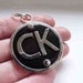 Man Keychain Custom - Sterling silver - Copper and enamel - Made to order - Custom - Letter - Keychain Lyrics - Personalized - Initials