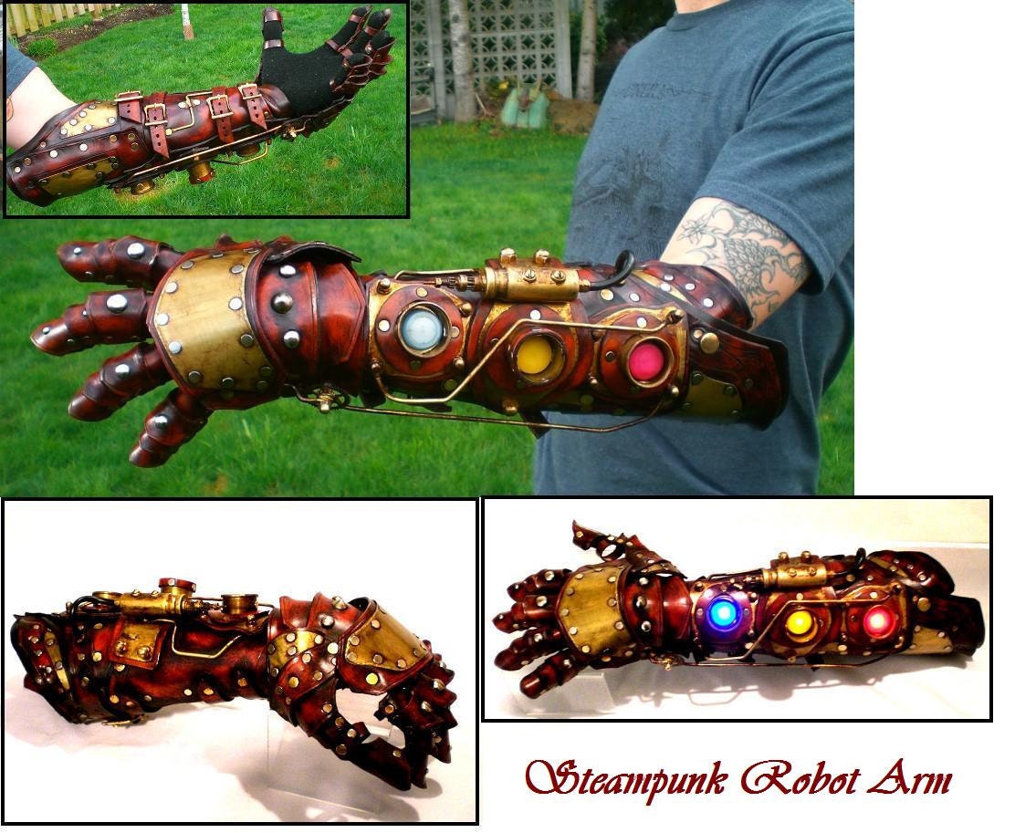 Steampunk Robot Arm - As seen on Justin Bieber in Santa Claus is coming to town