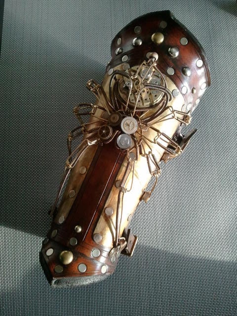 RESERVED -  Steampunk Spider Bracer