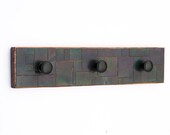 Wall Coat Rack Handmade Blue Geometric Mosaic Paper