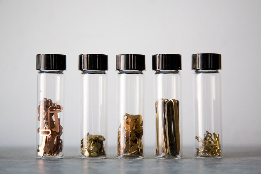 Glass vials for storage or little collections